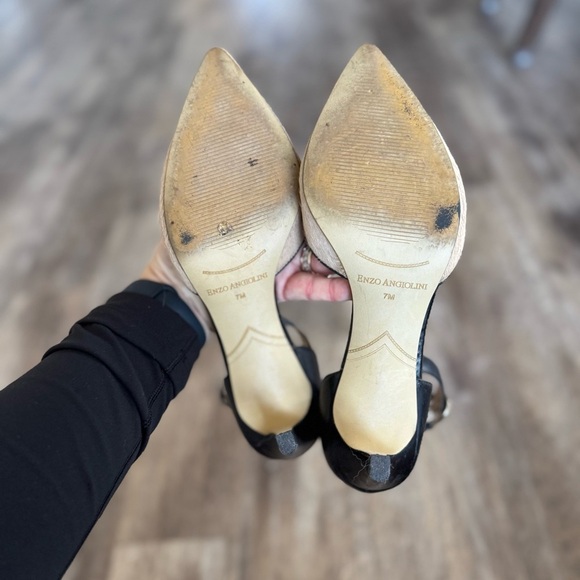 Enzo Angiolini Crystani Genuine Calf Hair Ankle Strap Pumps - Picture 4 of 8